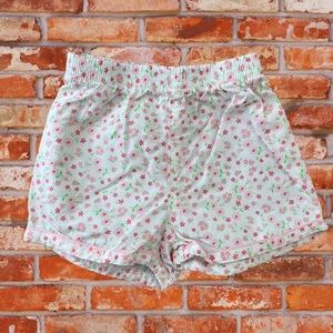 Baby Gap White and Pink Floral Shorts, 3-6 months